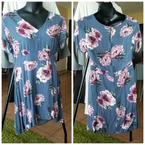 2x plus flowery charlotte russe dress